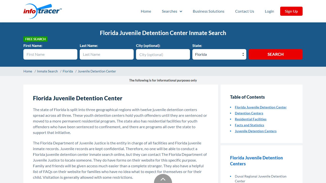 Florida Juvenile Detention Centers Inmate Records Search ...