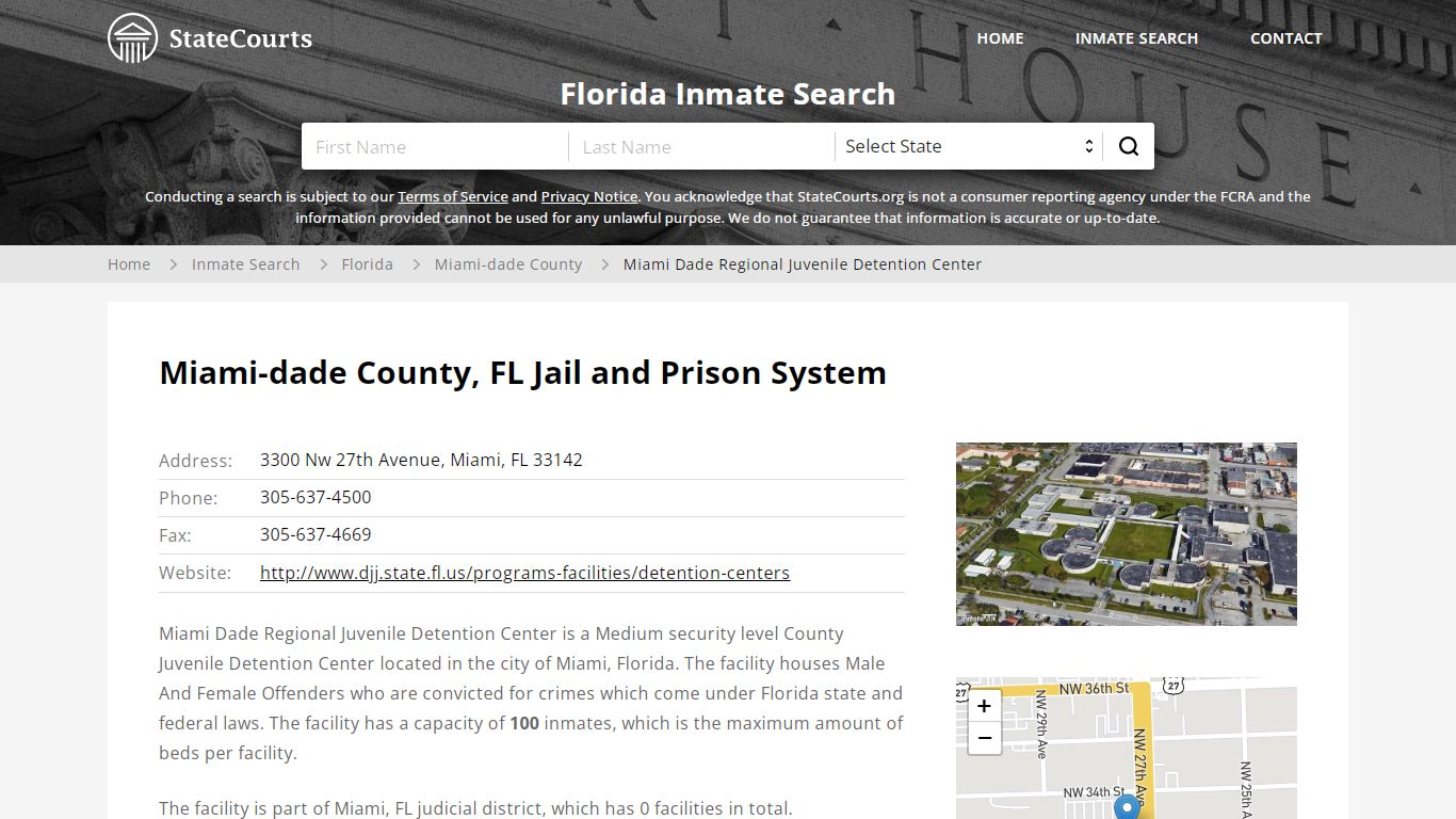 Miami Dade Regional Juvenile Detention Center Inmate ...