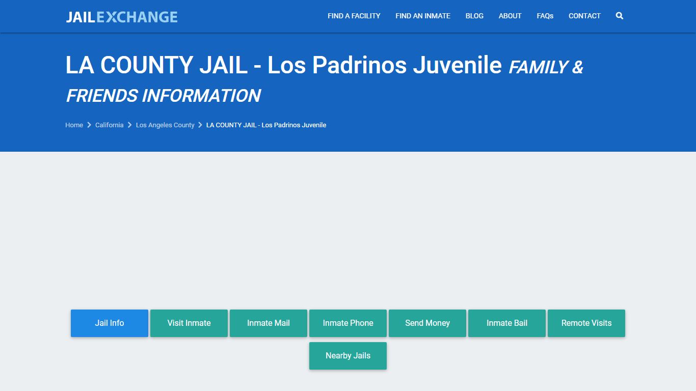 LA COUNTY JAIL - Los Padrinos Juvenile Visitation | Mail ...